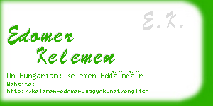 edomer kelemen business card